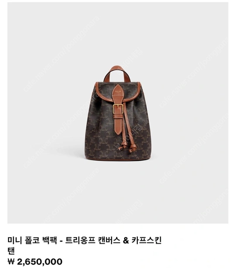 셀린 미니 폴코백팩