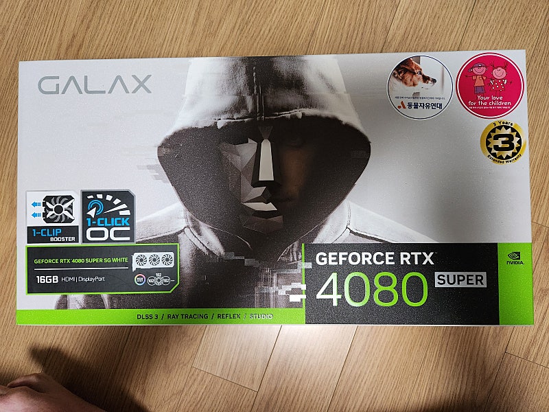 [GALAX] 지포스 RTX 4080 SUPER SG WHITE OC D6X 16GB 미개봉신품
