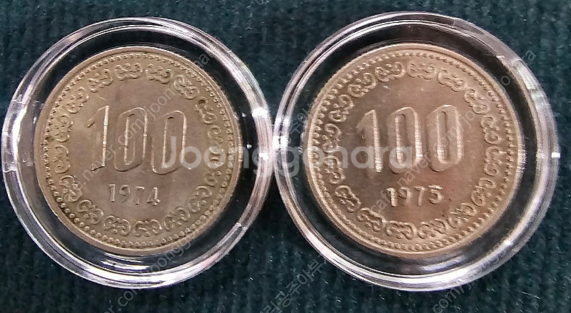 옛날주화)74년 100주~82년 100주 미사용--1