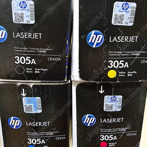 정품토너 HP 305A(CE410A~CE413A)한세트 팝니다