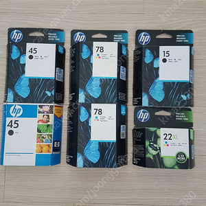 hp프린터 정품잉크 hp51645(45A) , 6615(15A) . 6578(78A) . hp22XL