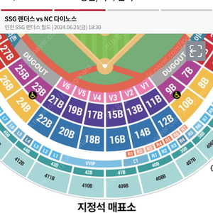 [6/21] SSG 랜더스 vs NC 다이노스 금요일 라이브존 연석 원가 양도