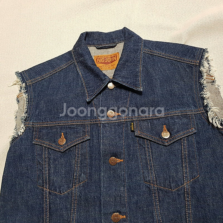 일본브랜드 빅존 데님 조끼 자켓 청자켓 베스트--8