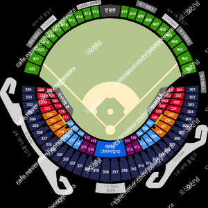 (정가양도) 6/23(일) kt 위즈 vs LG 트윈스 1루 네이비석 4연석
