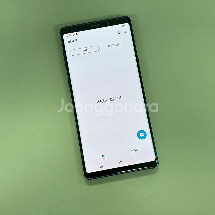 (대용량)갤럭시노트9 블루색상 512용량 미파손 상태좋...--2