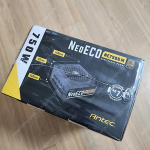 안텍 ANTEC 네오에코 750W 80PLUS GOLD 풀모듈러 정품 (미개봉) 파워써플라이. (택포함가)