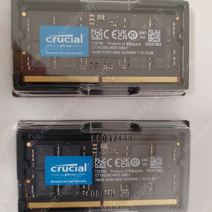 크루셜 노트북 DDR5 SODIMM 16GB X2