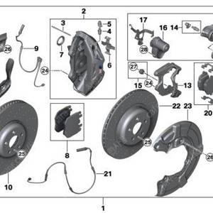 [정품]BMW M퍼포먼스 브레이크 풀세트 팝니다.