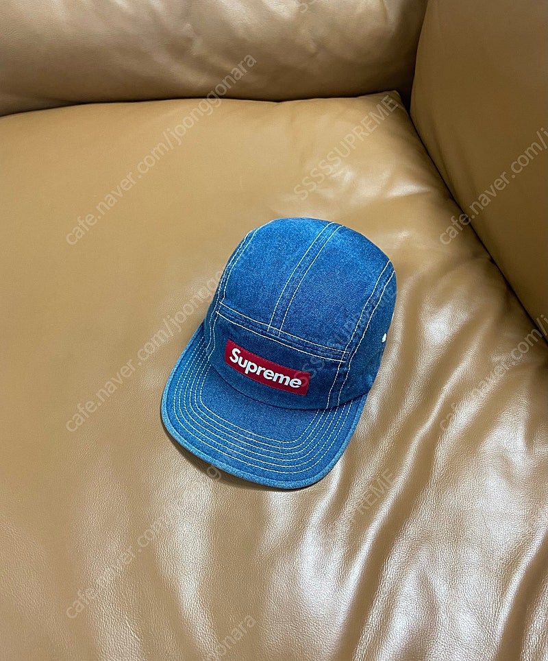 Supreme 슈프림 데님 캠프캡 모자 (Stitch Washed Denim)