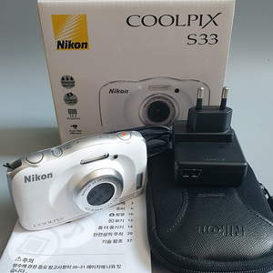 Nikon 니콘 쿨픽스 S33 방수 미러리스 디지털 카메라+디즈니 미키마우스 필름 카메라