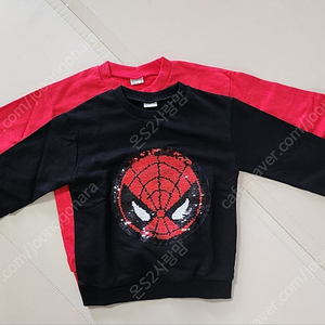 스파이더맨 스팽글 티셔츠 9호 (레드/블랙)새상품