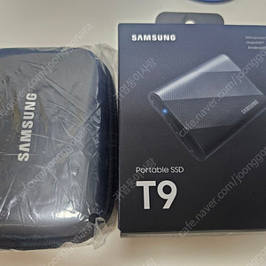 삼성 portable ssd t9 2tb 미개봉 팝니다(파우치포함)