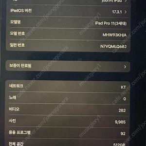 아이패드 프로 11, 3세대, M1, 셀룰러 256MB