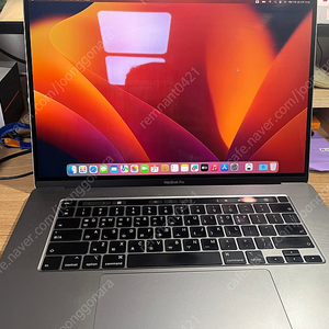 2019 맥북 프로 16인치 터치바 인텔 i7 RAM 32GB SSD 512GB