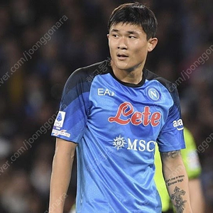 나폴리2223 레플리카 김민재 마킹 EASSCN23W01-831 EA7 SSC Napoli 2022/2023 Home Jersey Replica Sky Blue