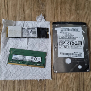 (급처)노트북램 8기가,ssd 256기가, HDD500기가 팔아요