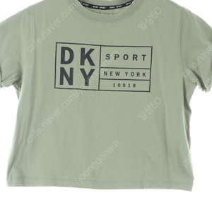 W(XS) DKNY 디케이앤와이 도나카란 반팔 티셔츠 연카키