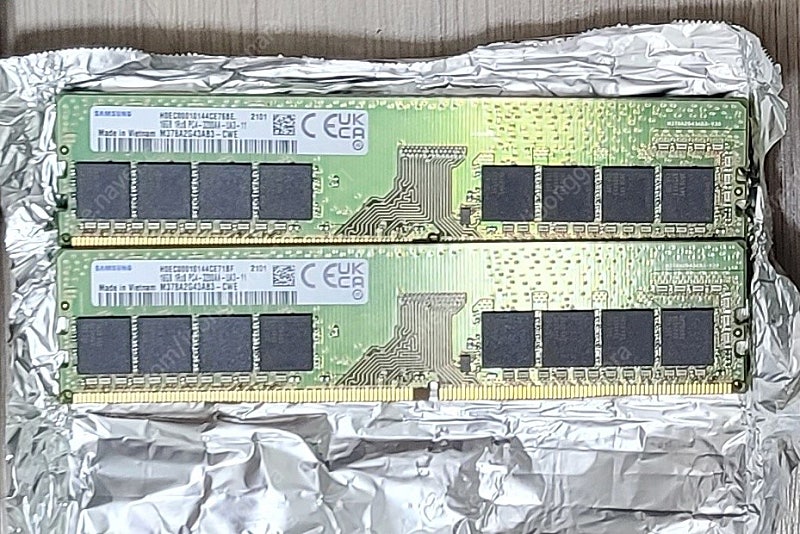 삼성전자 DDR4-3200MHz (PC4-25600) 16GB RAM X 2개, 60,000원