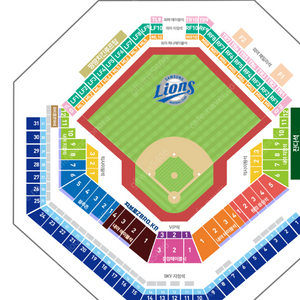 6월22일 삼성 두산 라이온즈파크 1루내야지정석 4연석 양도합니다