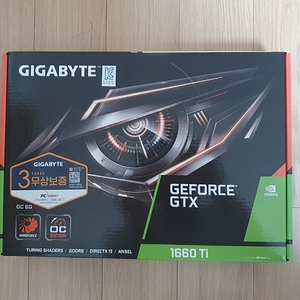 기가바이트 GTX1660 TI 팝니다(박스풀셋/무상 AS는 24년 6월말까지)