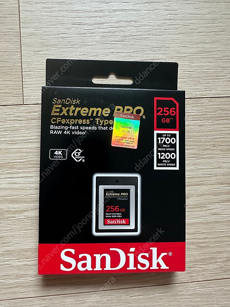 정품 샌디스크 Sandisk CFexpress CFE256GB 타입B 메모리카드 판매 (미개봉, 택포)