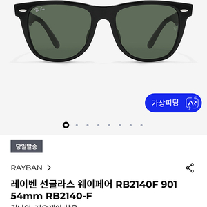 [상태 최상] 레이벤 선글라스 웨이페어러 RB2140F 901 54mm