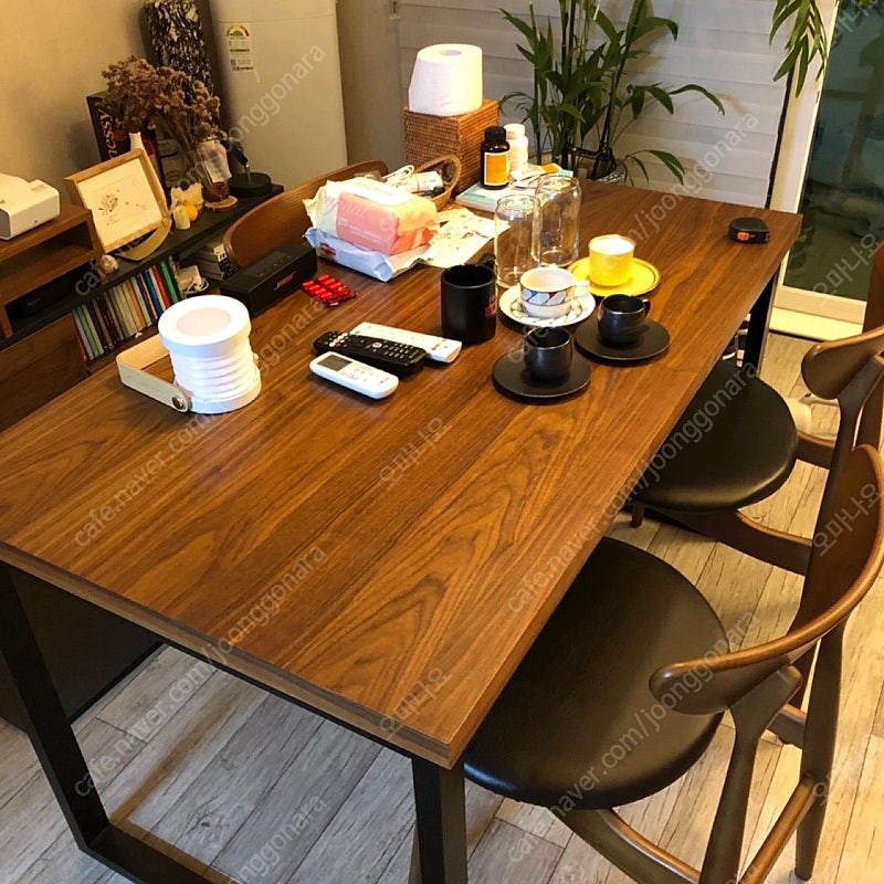 현대리바트 4인 원목 식탁 테이블 의자 세트
