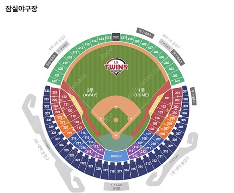 6월23일(일) LG트윈스 vs kt 1루 오렌지석 206블럭 4연석 양도