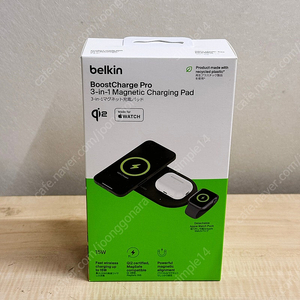 (미개봉) 벨킨 Qi2 지원 3in1 무선 충전 패드 WIZ022qc 팝니다