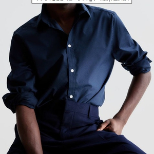 H&M 남성 슬림핏 네이비 셔츠 (새상품-S)