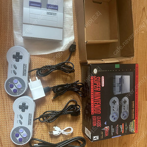 SNES 닌텐도 슈퍼 패미컴 콤 미니클래식16비트 북미 정품 정식21게임포함2인셋