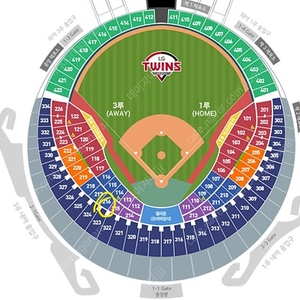 6/27 LG트윈스 vs 삼성 라이온즈 3루 블루석 단석(통로)양도