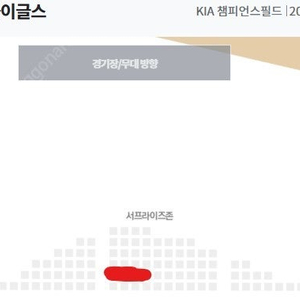 6월 23일 일요일 DH2차전 광주 챔피언스필드 기아타이거즈 ​ 기아 VS 한화 ​ 1루 서프라이즈석 통로 2연석 팝니다.