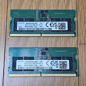 삼성 노트북 램 DDR5 8GB x 2개 세트 PC5-38400 4800MHz 팝니다.