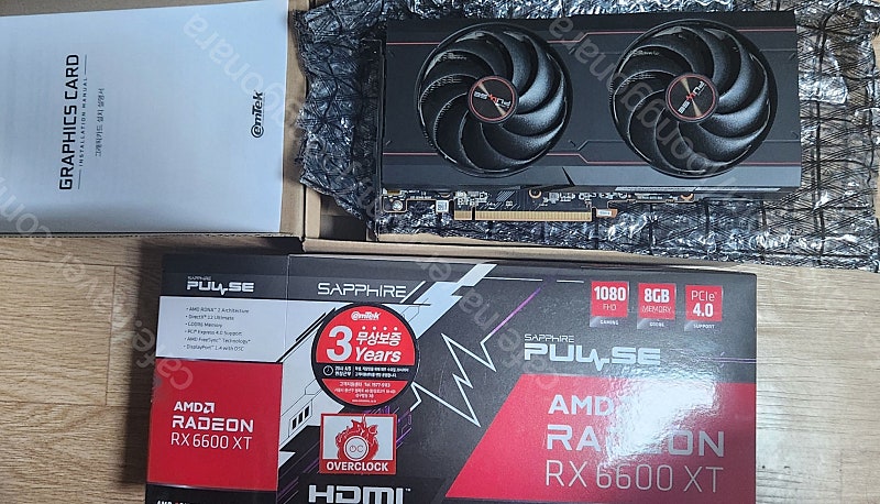 라데온 사파이어 rx6600xt 그래픽카드 판매합니다. (풀박스)