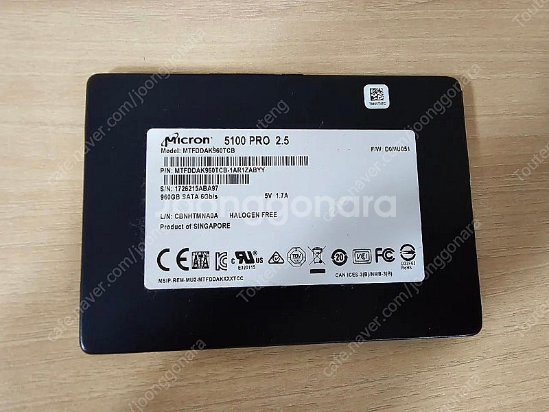Micron 5100 PRO 960GB 서버용 SSD--0