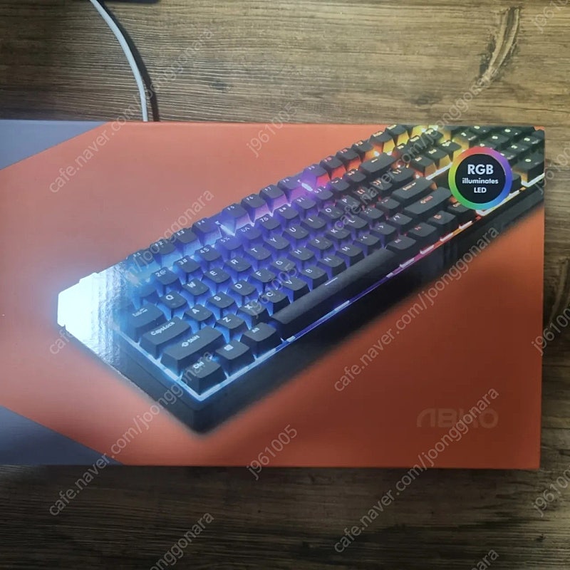 키보드 COX 엠프리스 RGB PBT 완전방수 무접점 키보드 (화이트)