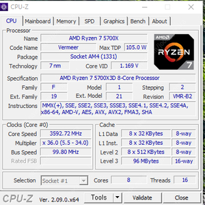 5700x3d + 기가바이트 B550M + DDR4 16G X 2 팝니다.