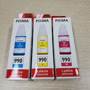 캐논 정품잉크 PIXMA GI-990 C,Y,M 미개봉