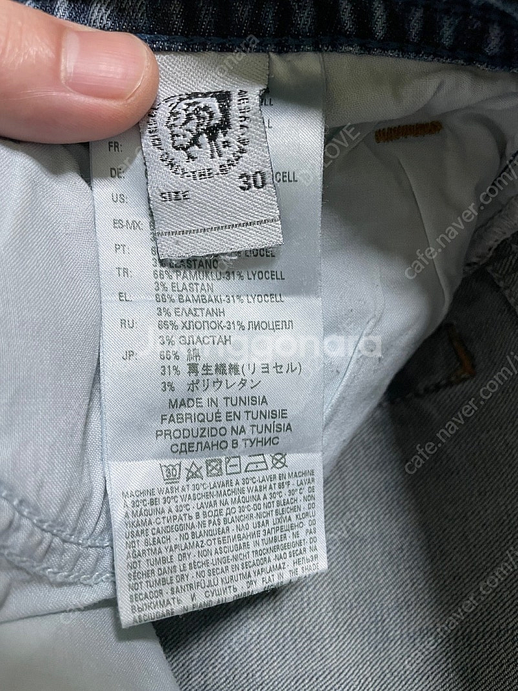 디젤 청바지 데님팬츠 연청 토머 / 30--4