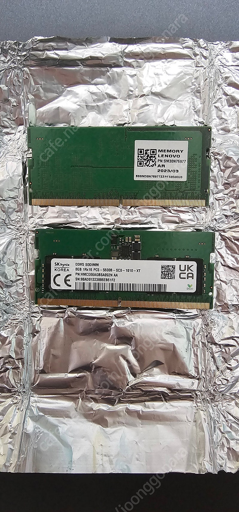 노트북용 DDR5 SODIMM 5600 8G×2=16G 메모리 팝니다