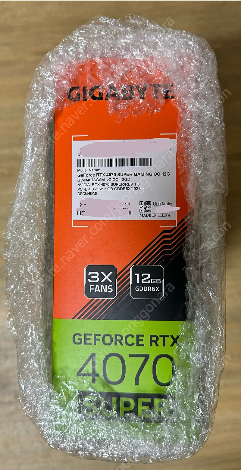 미개봉 RTX 4070 super 기가바이트 게이밍oc