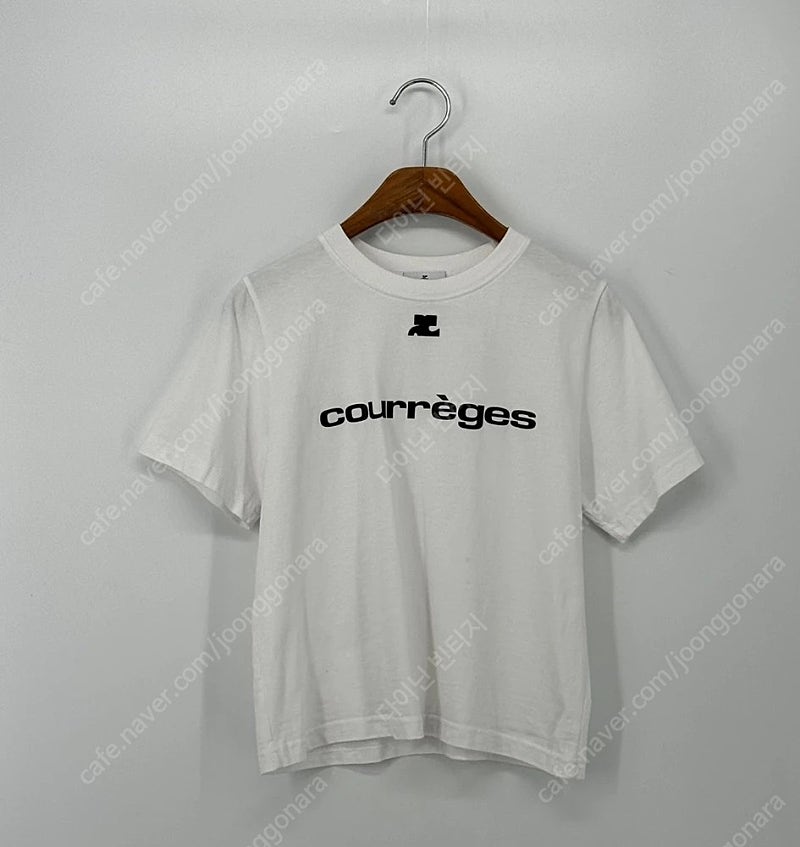 꾸레쥬 크롭 반팔 티셔츠 (1 size WHITE)