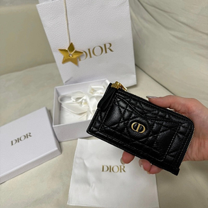 디올 DIOR CARO COSMOS 지퍼 카드 지갑