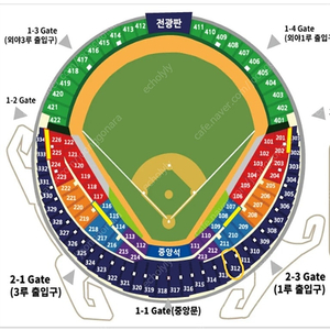 (6월29일) 두산 vs SSG_1루 네이비 312블럭 3열 통로 2연석