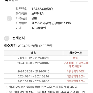 싸이 흠뻑쇼 인천 8.17(토) 가구역 4100번대 판매(교환)