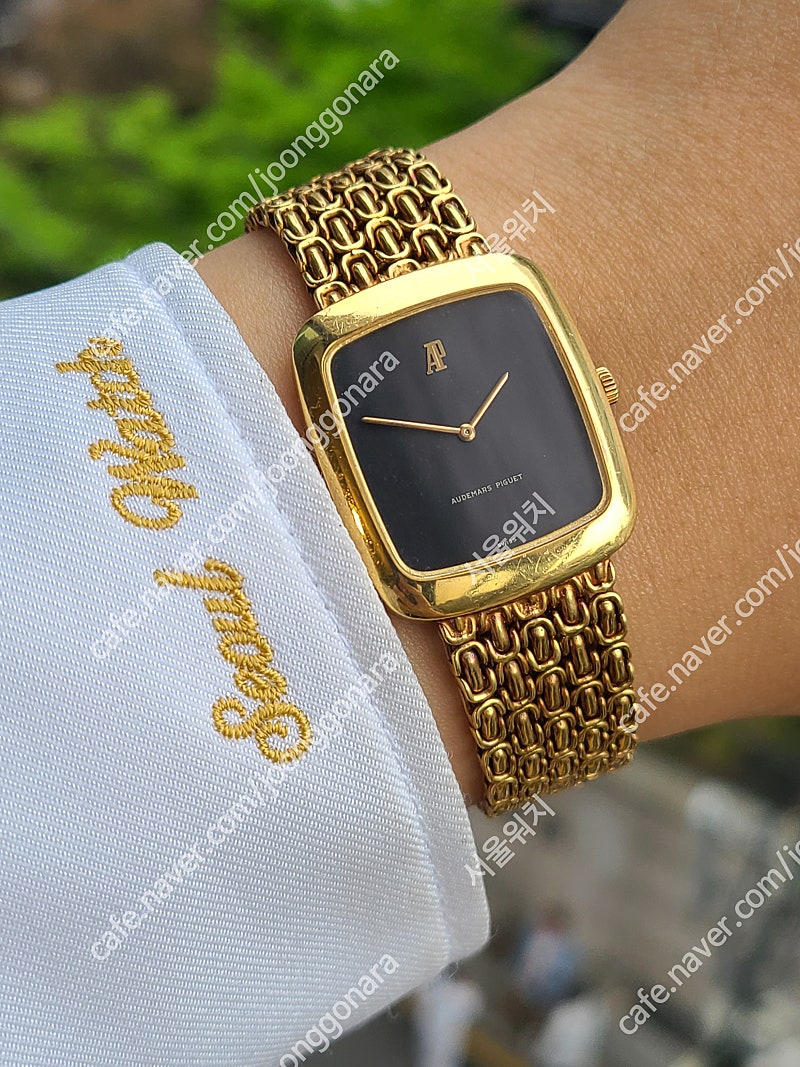 [정품] 오데마피게 클래식 아트데코 블랙 매트다이얼 18K 옐로우골드 남성용(Audemars Art Deco Black Matt Dial 18K Yellow Gold)