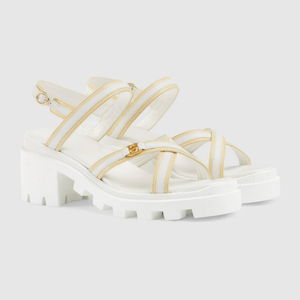 GUCCI 구찌 GG로고 스트랩 샌들 화이트