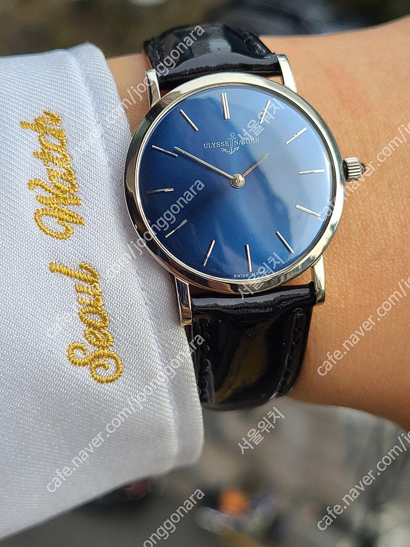 [정품] 율리스나르딘 클래식 울트라슬림 18k 화이트골드 수동 빈티지(Ulysse Nardin Classic Ultra-Slim 18K White Gold Hand-Widing V