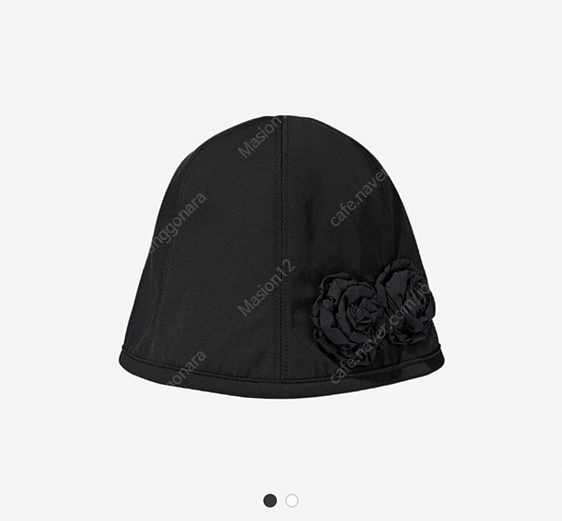 미스치프 플라워 토르사주 버킷햇 모자 블랙 FLOWER CORSAGE CLOCHET HAT black